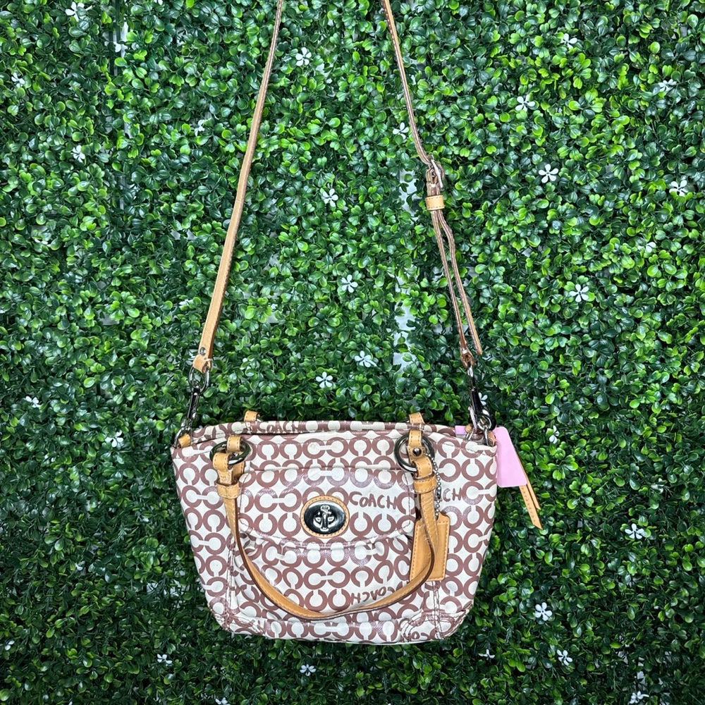 Coach Leah Optic Art Coated Canvas Crossbody